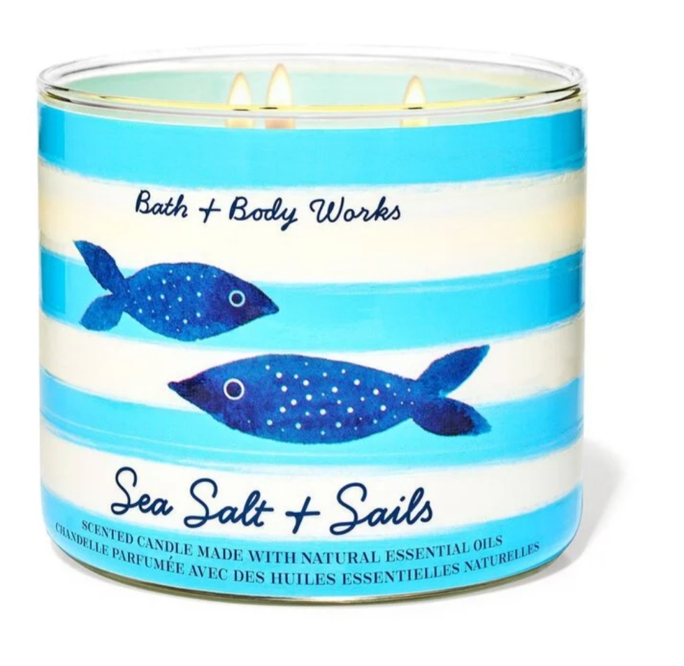 Bath & Body Works Sea Salt + Sails 3-wick Scented candle 