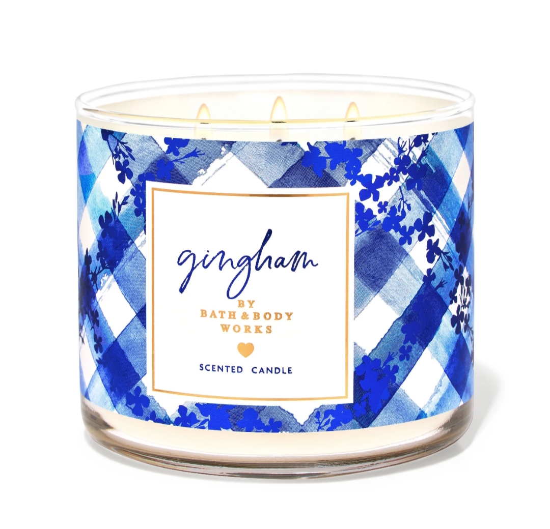 Bath & Body Works Gingham 3-wick scented candle 