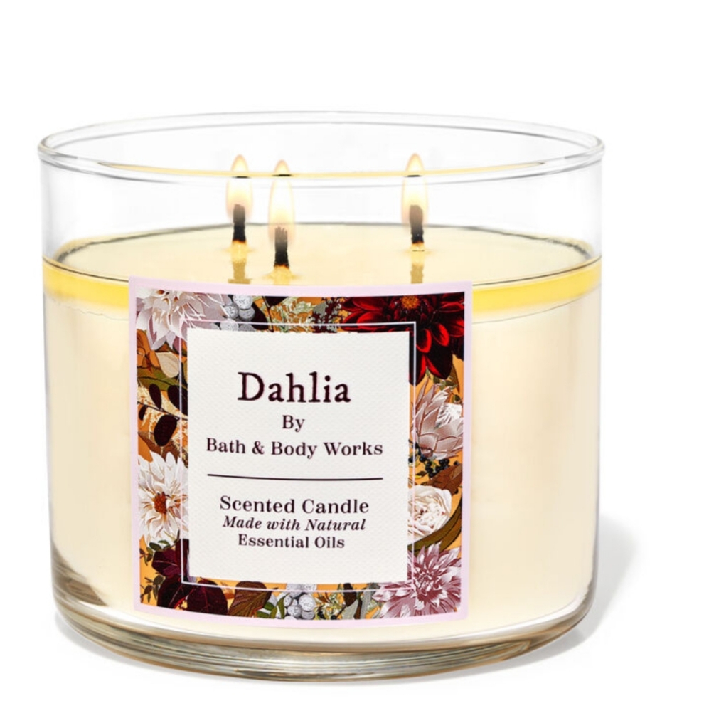 Bath & Body Works Dahlia 3-wick scented candle 